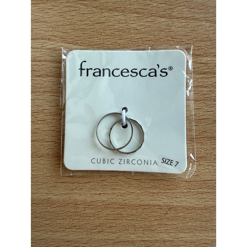 NWT Silver Tone Ring Duo